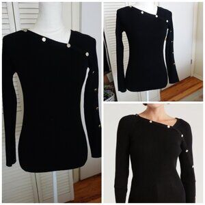 Elie Tahari - Asymmetric Neck Sweater - size S - NEW with Tags